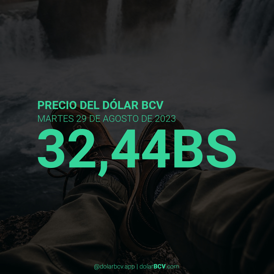 Precio del dólar BCV martes 29 de agosto de 2023