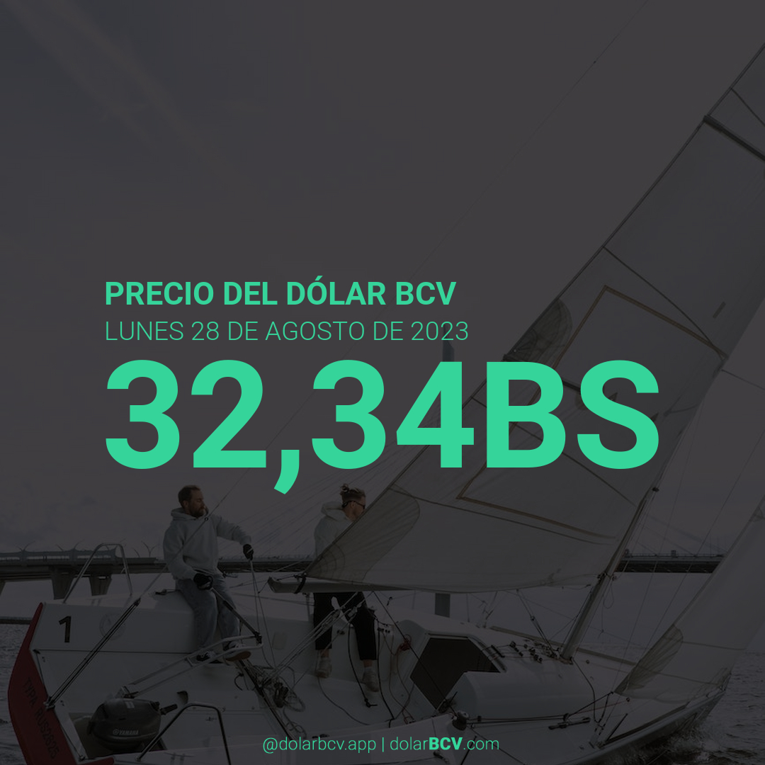 Precio del dólar BCV lunes 28 de agosto de 2023
